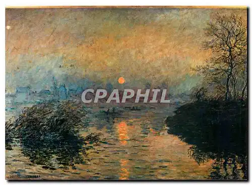 Cartes postales moderne Claude Monet Coucher de soleil a Lavacourt Musee du Petit Palais Paris