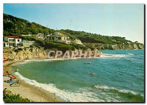 Cartes postales moderne Sanary sur Mer Plage de Beaucours au fond les Calanques de la Cride