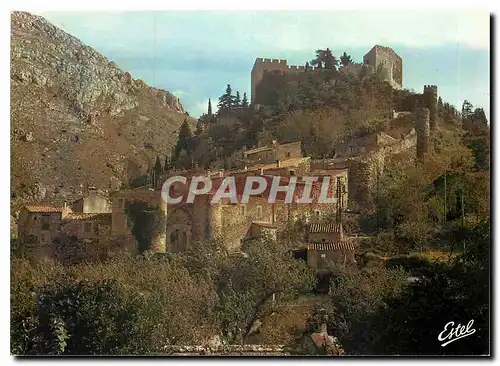 Moderne Karte Les Environs de Thuir Castelnou Pyrenees Orientales Le village dans son enceinte