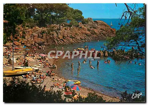 Moderne Karte La Cote d'Azur Varoise Saint Raphael Var La plage du Parc Santa Lucia