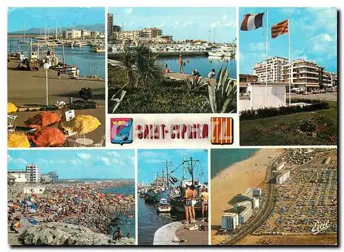 Cartes postales moderne La Cote Vermeille Saint Cyprien Pyrenees Orientales Le front de mer La plage