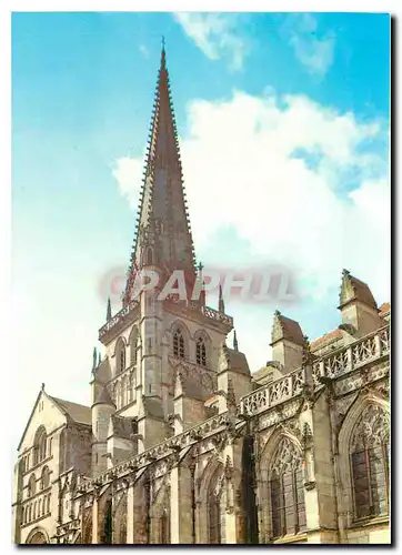 Moderne Karte Autun Cathedrale Saint Lazare Le Clocher