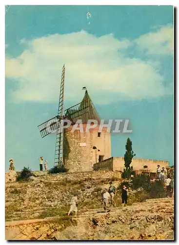 Moderne Karte Couleurs et Lumiere de France Entre Arles et Les Baux B du R Moulin d'Alphanse Daudt a Fontvieil