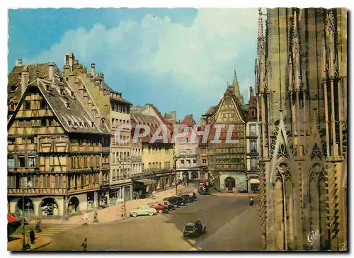 Cartes postales moderne Strasbourg Place de la Cathedrale