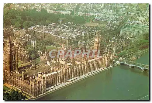 Cartes postales moderne Aerial View of Houses of Parliament Big Ben London
