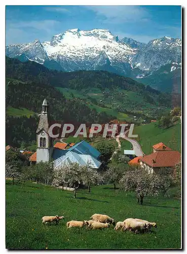 Cartes postales moderne Massif des Aravis Haute Savoie Manigod Vue partielle Le Massif de la Tournette