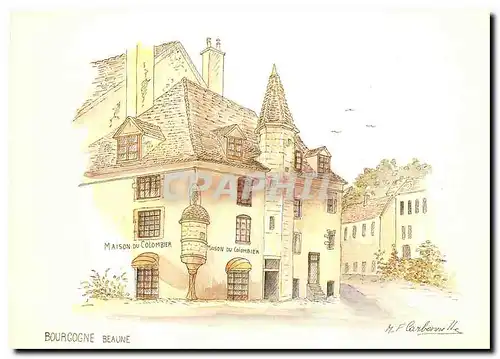 Moderne Karte Bourgogne Beaume Maison du Colombier