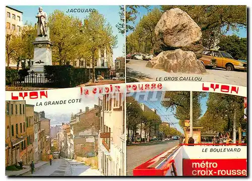 Cartes postales moderne Lyon Rousse Jacquard La Grande Cote Le boulevard Le gros caillou