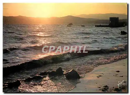 Moderne Karte Couleurs et Lumiere de France La Cote d'Azur miracle de la nature Crepuscule en Mediterranee