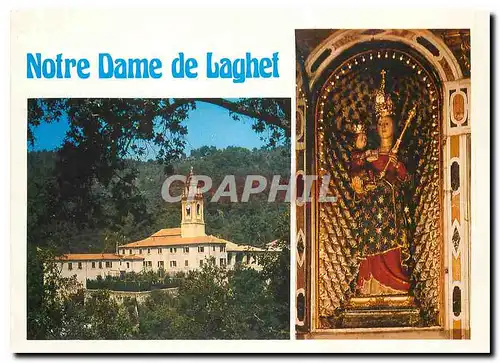 Cartes postales moderne Laghet Alpes Mar Le Sanctuaire et la Vierge