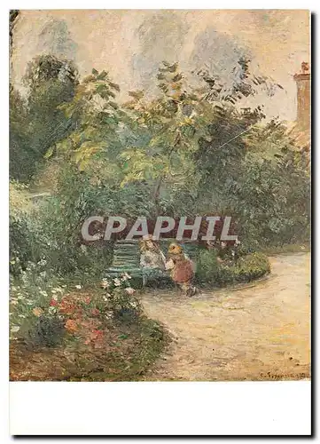Cartes postales moderne Paris Musee du Jeu de Paume Camille Pissarro Un coin de jardin a l'Hermitrage donation Max et Ro