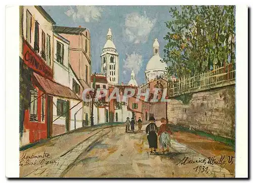 Cartes postales moderne Maurice Utrillo Montmartre de Sacre Coeur