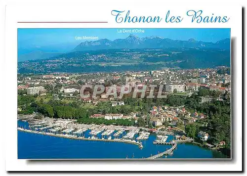 Moderne Karte Lac Leman France Thonon les Bains Hte Savoie Vue panoramique