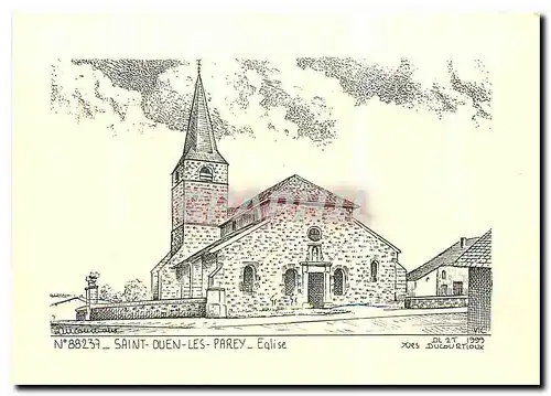 Moderne Karte Saint Ouen les Parey Eglise