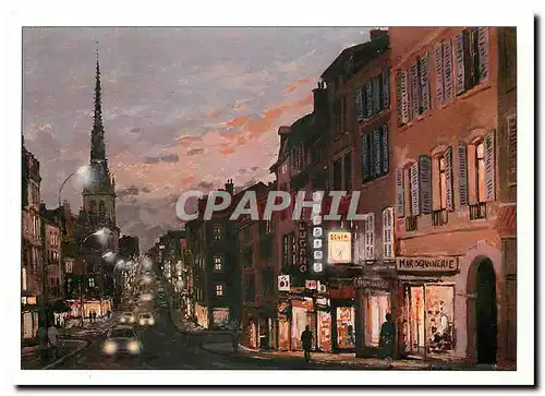 Cartes postales moderne Villefranche Rhone Rue Nationale la Nuit