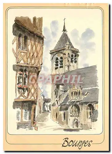 Cartes postales moderne Bourges Cher l'Eglise Notre Dame