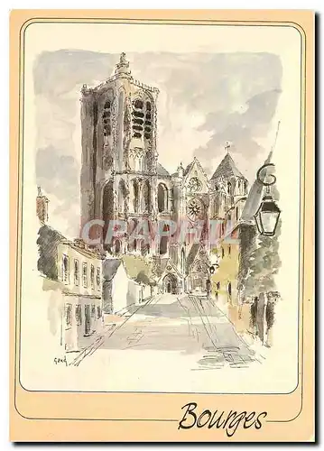 Cartes postales moderne Bourges Cher La cathedrale