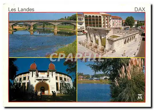 Cartes postales moderne Les Landes Dax l'Adour la Fontaine Chaude Les Arenes et le Lac