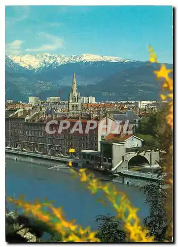 Moderne Karte Grenoble Station de depart du telepherique de la Bastille