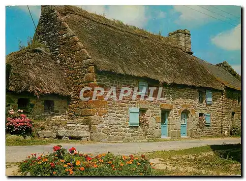 Moderne Karte La Bretagne pittoresque Vieille chaumiere typique