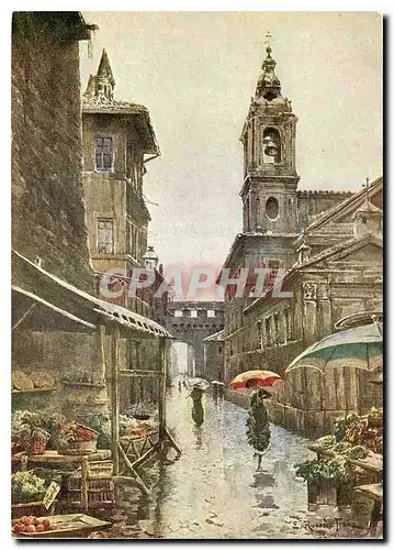 Moderne Karte Ettore Roesier Franz Serie Roma Sparta Via del Camparie di Bergo