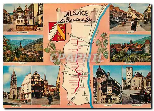 Cartes postales moderne Alsace La Route du Vin