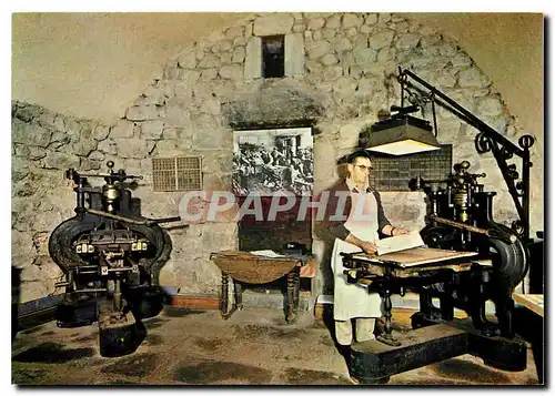 Cartes postales moderne Musee Historique du Papier Moulin Richard de Bas Ambert P de D Impression a la presse a bras sur