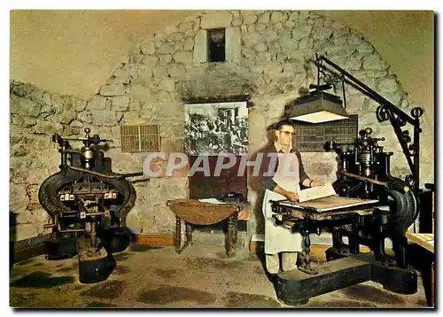 Moderne Karte Musee Historique du Papier Moulin Richard de Bas Ambert P de D Impression a la presse a bras sur