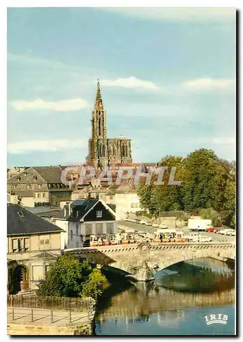 Moderne Karte Strasbourg Bar Rhin La Cathedrale Das Munster