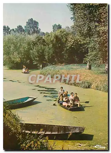 Moderne Karte La Venise Verte Promenade en barque dans une conche du Marais Poitevin