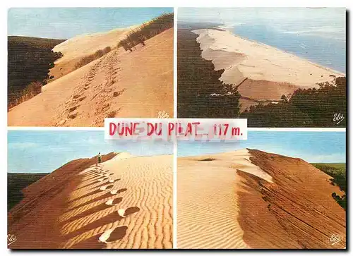 Moderne Karte Pillat Plage Dune du Pilat La plus haute d'Europe