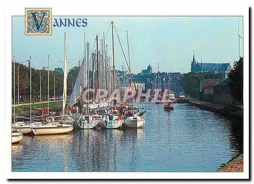 Moderne Karte Vannes Vue generale sur le port de plaisance