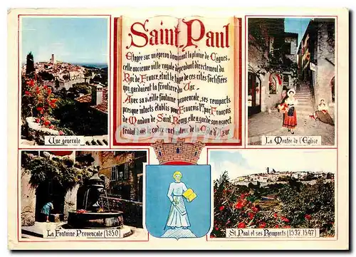 Moderne Karte Cote d'Azur Carrefour Mondial du Tourisme Saint Paul Une Ville Royale de l'ancienne France