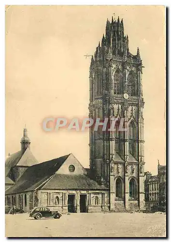 Moderne Karte Verneuil sur Avre Eure L'Eglise de la Madeleine Magnifique Tour