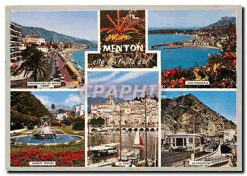 Moderne Karte Cote d'Azur Carrefour Mondial du Tourisme Menton Cite des Fruits d'or