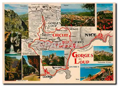 Cartes postales moderne Circuit des Gorges du Loup L'Arriere pays pittoresque de la Cote d'Azur