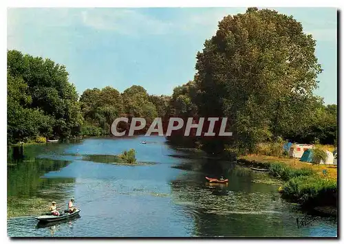 Cartes postales moderne La Vallee du Loing Camping Peche Pecheur