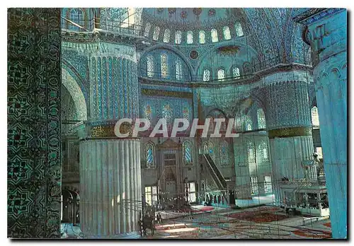 Cartes postales moderne Istanbul Interieure de la Mosquee Bleue