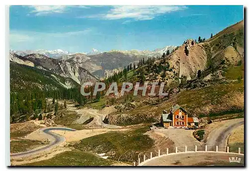 Cartes postales moderne Col d'Izoard les lacets du Col le refuge Napoleon et le Massif de l'Oisans