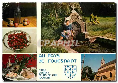 Moderne Karte La Bretagne en Couleurs le Pays de Fouesnant Finistere deja celebre par ses Plages ensoleillees