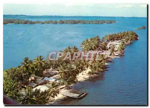 Moderne Karte Republique de Cote d'Ivoire Survol de la Langune