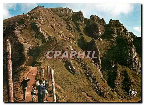 Cartes postales moderne Le Sancy le Chemin Conduisant au Sommet et la table d'orientation du Sancy