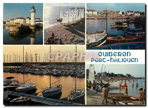 Cartes postales moderne Quiberon le Phare de Port Haliguen le centre nautique le vieux port et le Nouveau Port de Plaisa
