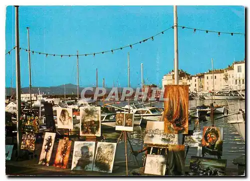 Moderne Karte La Cote d'Azur Inoubliable Saint Tropez le coin des peintres