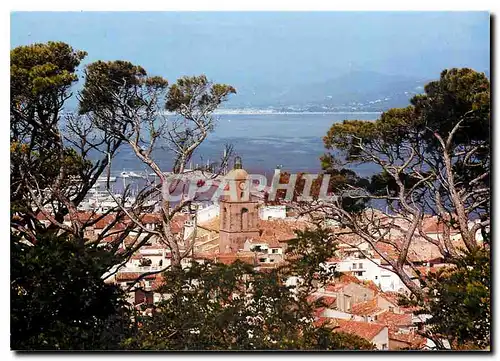 Moderne Karte Saint Tropez Var Vue sur le clocher et les toits depuits la citadelle