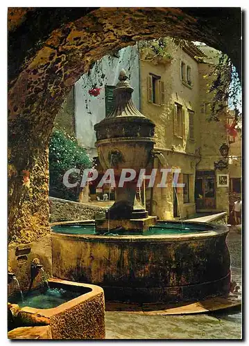 Moderne Karte Cote d'Azur French riviera Saint Paul Alpes Maritimes la fontaine provencale