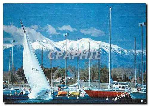 Cartes postales moderne Saint Syprien le port au fond le Canigon