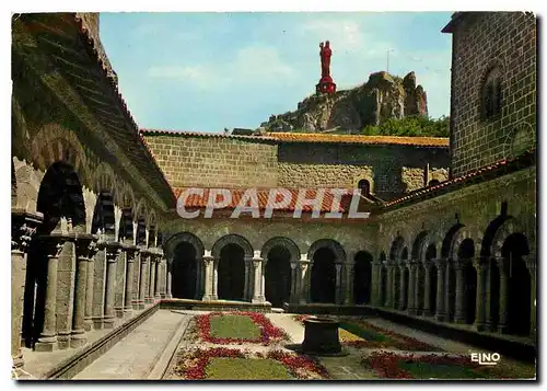 Cartes postales moderne Le Puy en Velay Haute Loire Ensemble du Cloitre des Chanoines XII siecle domine par le Rocher Co