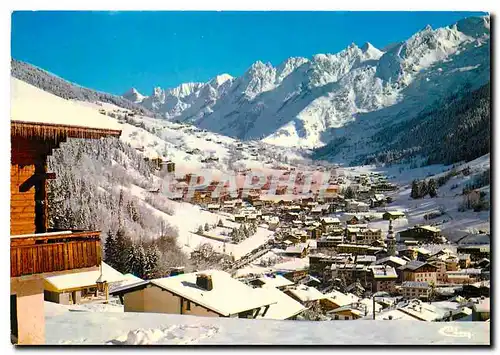 Moderne Karte La Clusaz Hte Savoie vue generale Chaine des Aravis