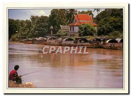 Cartes postales moderne By the Chao Phrya River Vital lifeline of central Thailand Peche Pecheur